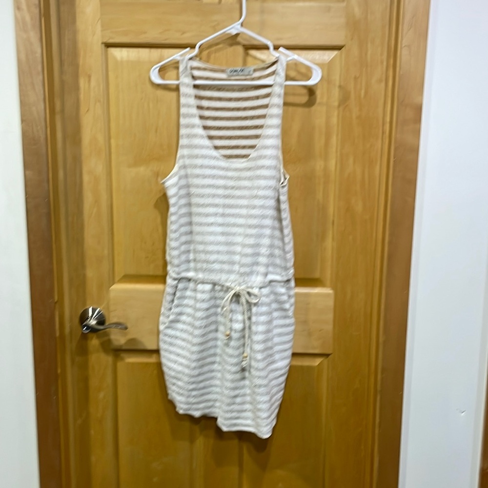 San & Lavi LA bridge stripe poll cover up dress size L
